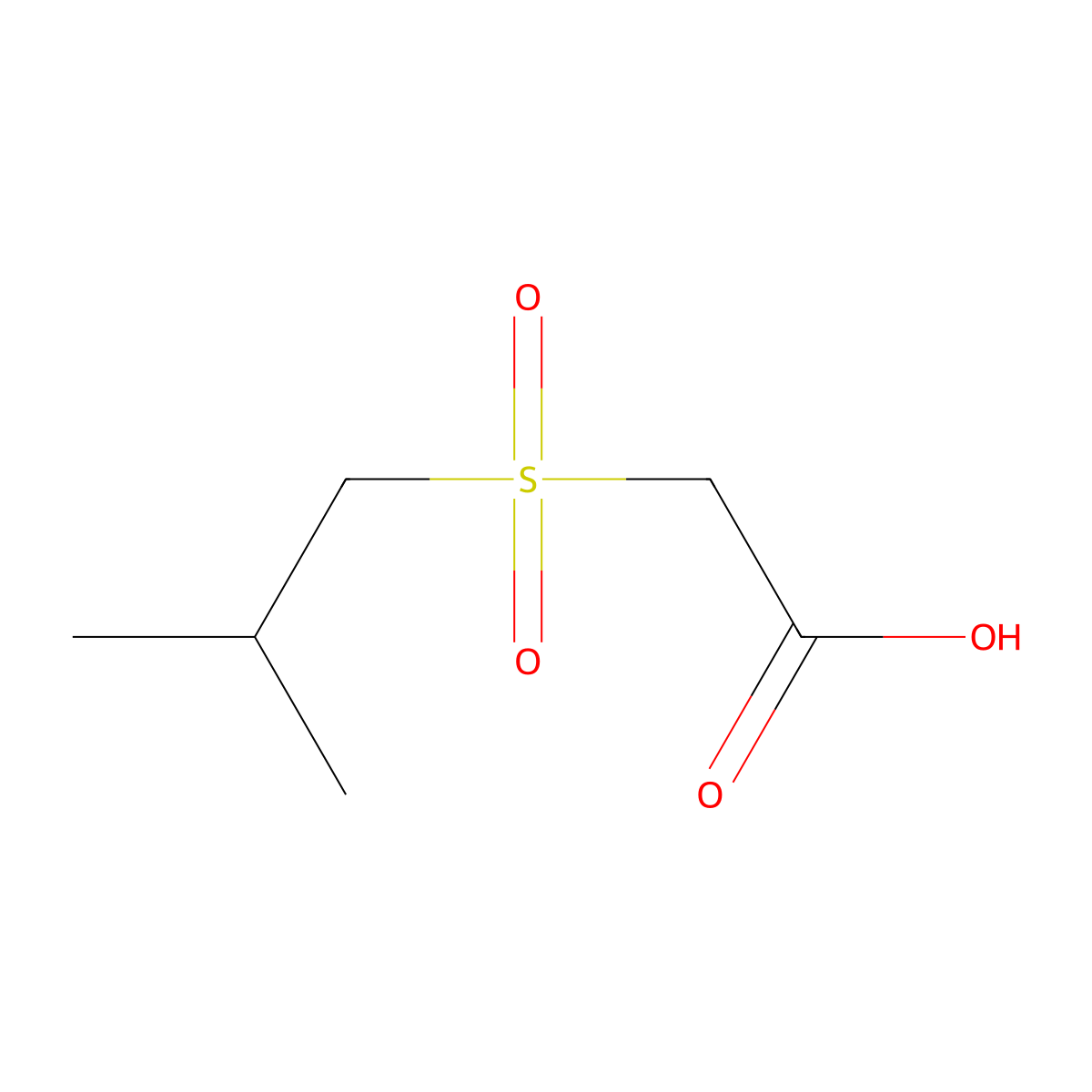 2-(2-Methylpropanesulfonyl)acetic acid molecular structure, CAS 1016780-08-7