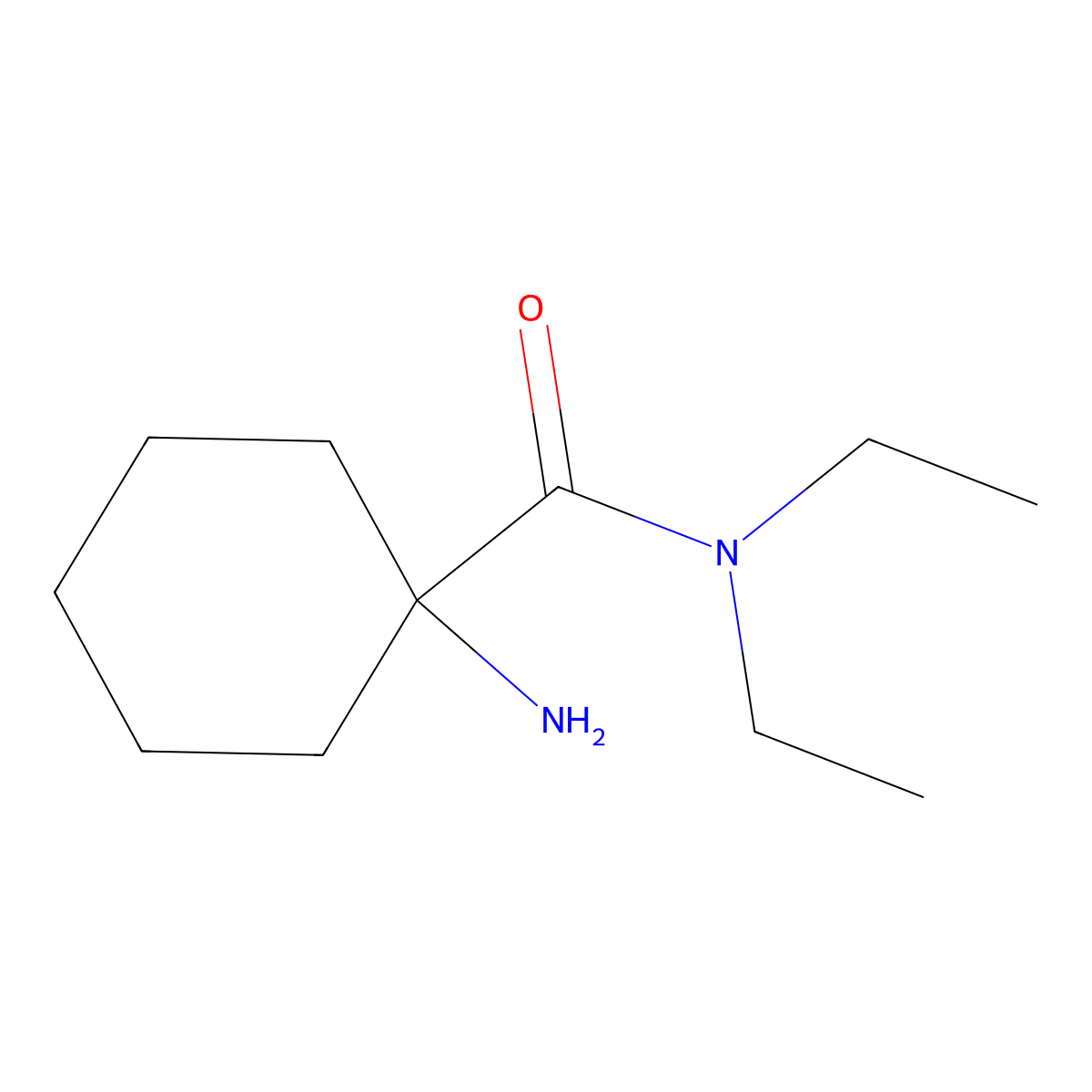 1-amino-N,N-diethylcyclohexane-1-carboxamide molecular structure, CAS 1016782-22-1