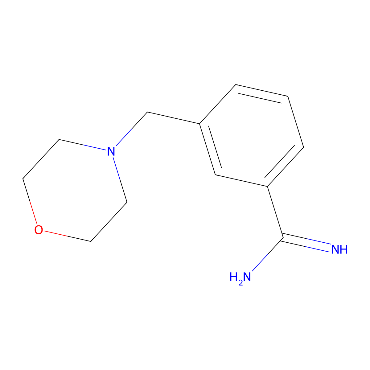 3-(Morpholinomethyl)benzimidamide molecular structure, CAS 1016782-70-9