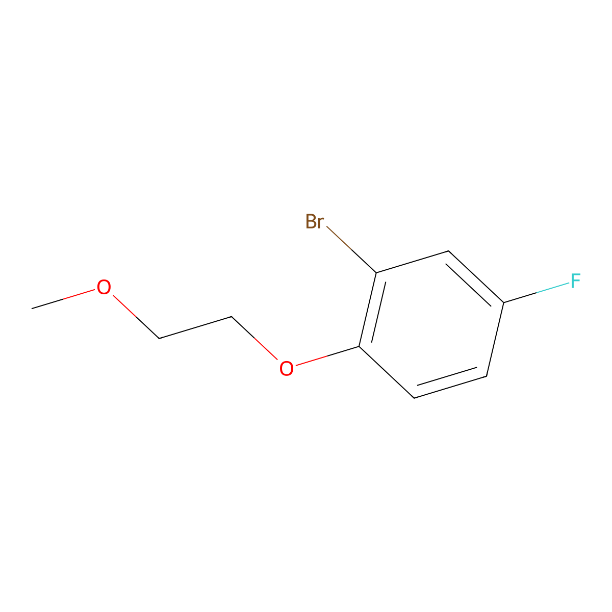 2-Bromo-4-fluoro-1-(2-methoxyethoxy)-benzene molecular structure, CAS 1016783-82-6