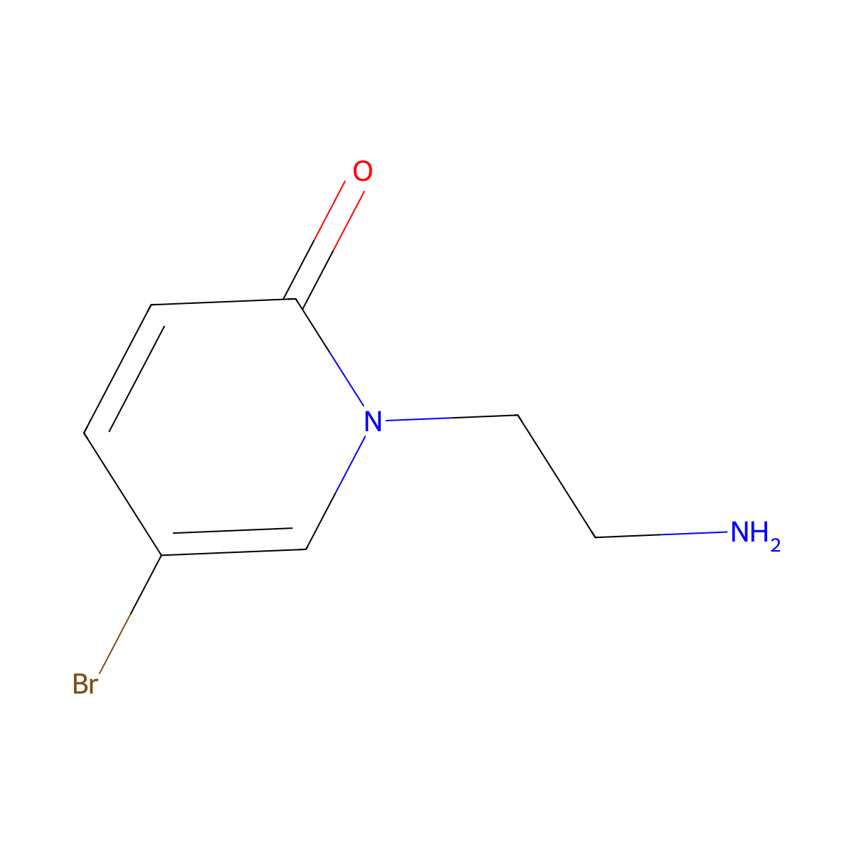 1-(2-Aminoethyl)-5-bromo-1,2-dihydropyridin-2-one molecular structure, CAS 1016784-09-0