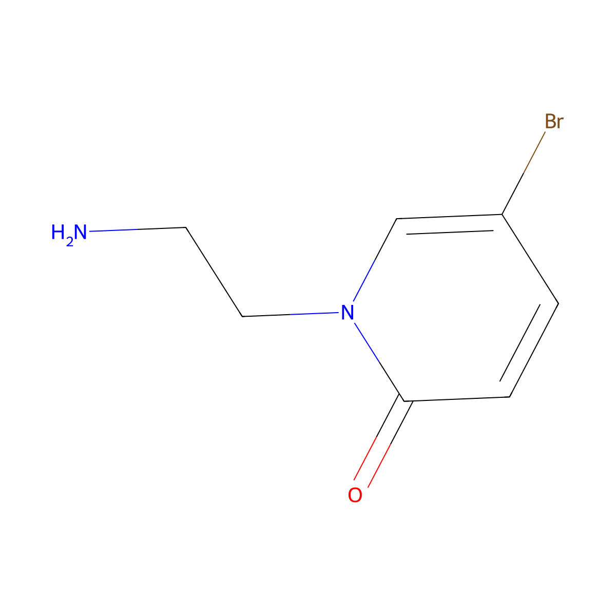 1-(2-Aminoethyl)-5-bromo-1,2-dihydropyridin-2-one molecular structure, CAS 1016784-09-0