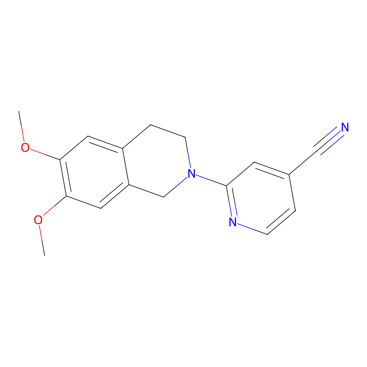 2-(6,7-Dimethoxy-1,2,3,4-tetrahydroisoquinolin-2-yl)pyridine-4-carbonitrile molecular structure, CAS 1016784-18-1