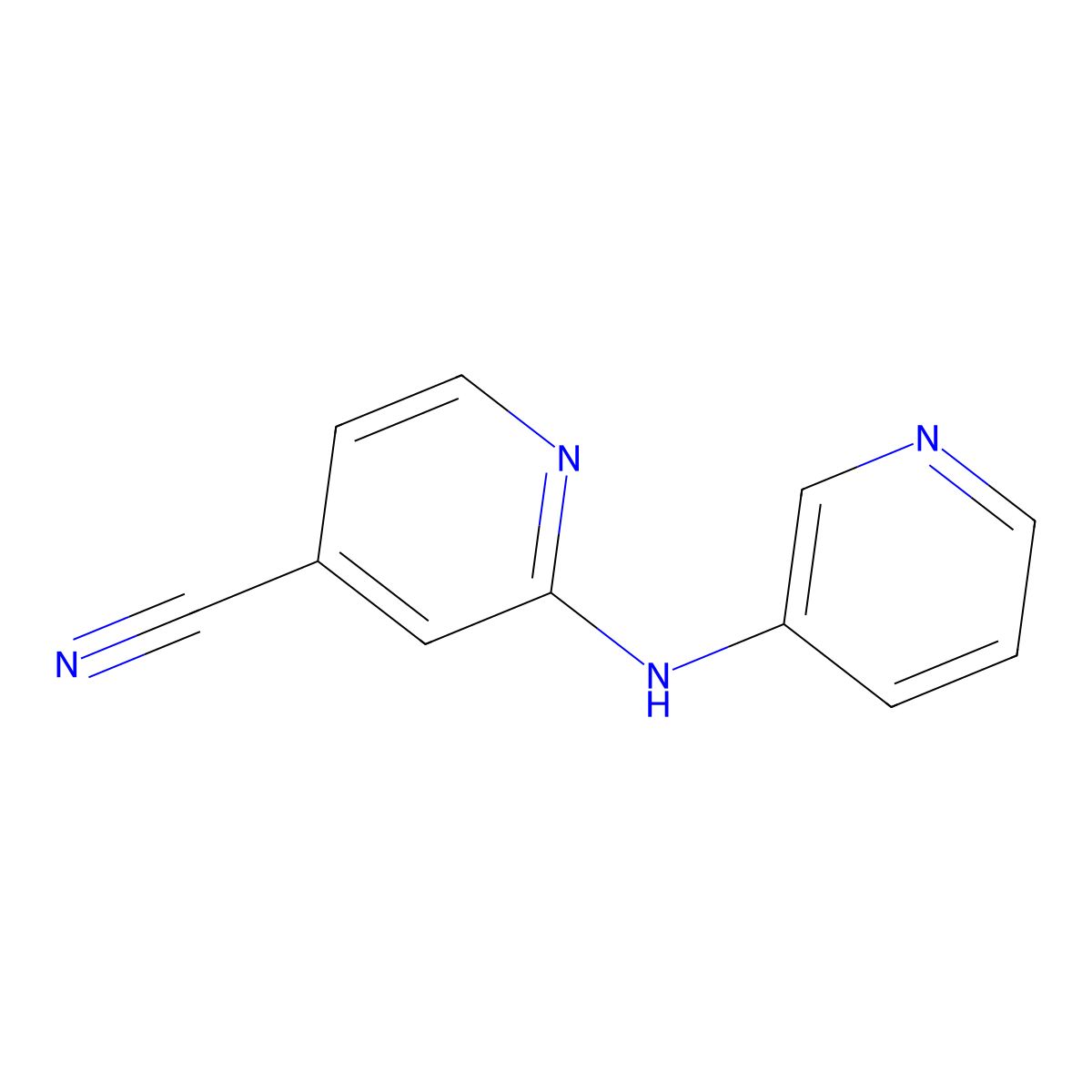 2-[(Pyridin-3-yl)amino]pyridine-4-carbonitrile molecular structure, CAS 1016784-23-8