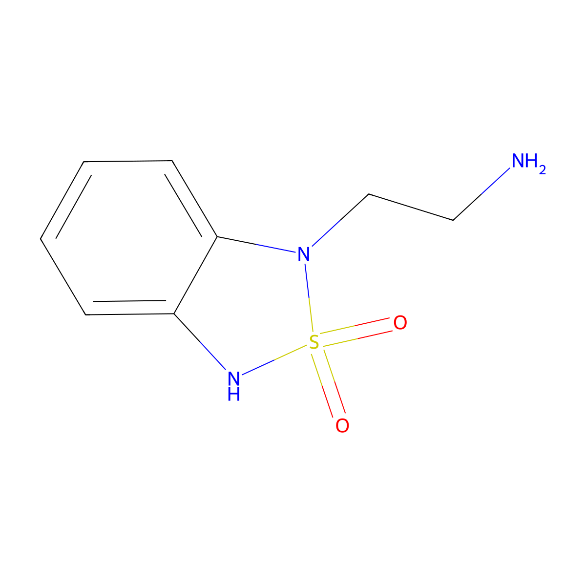 1-(2-Aminoethyl)-1,3-dihydro-2lambda6,1,3-benzothiadiazole-2,2-dione molecular structure, CAS 1016784-35-2