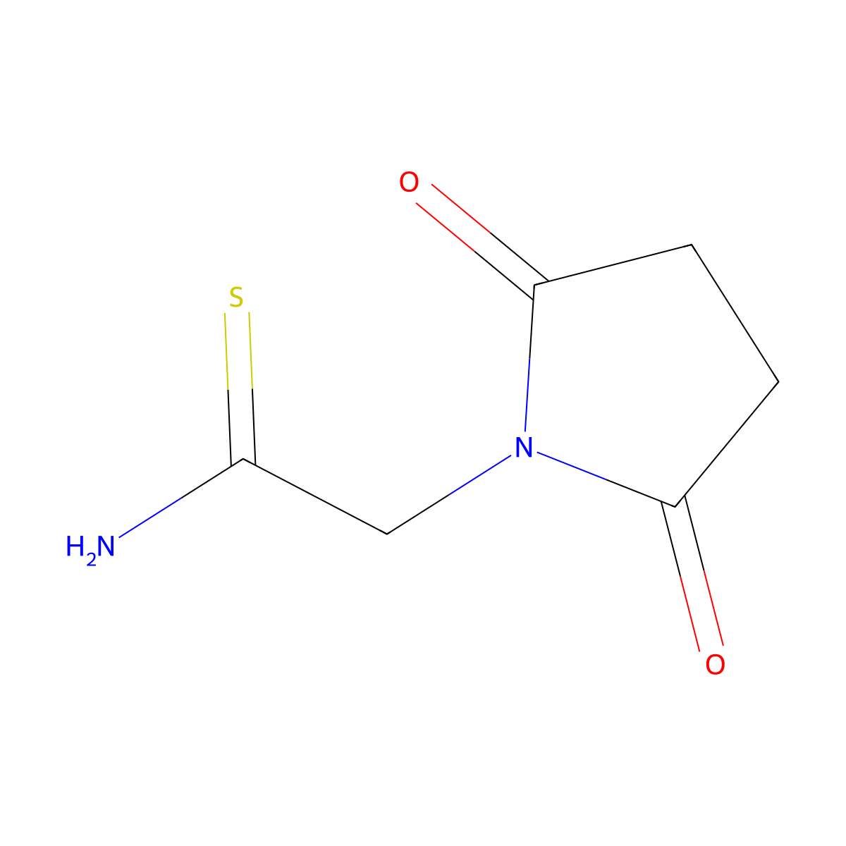 2-(2,5-Dioxopyrrolidin-1-yl)ethanethioamide molecular structure, CAS 1016784-93-2