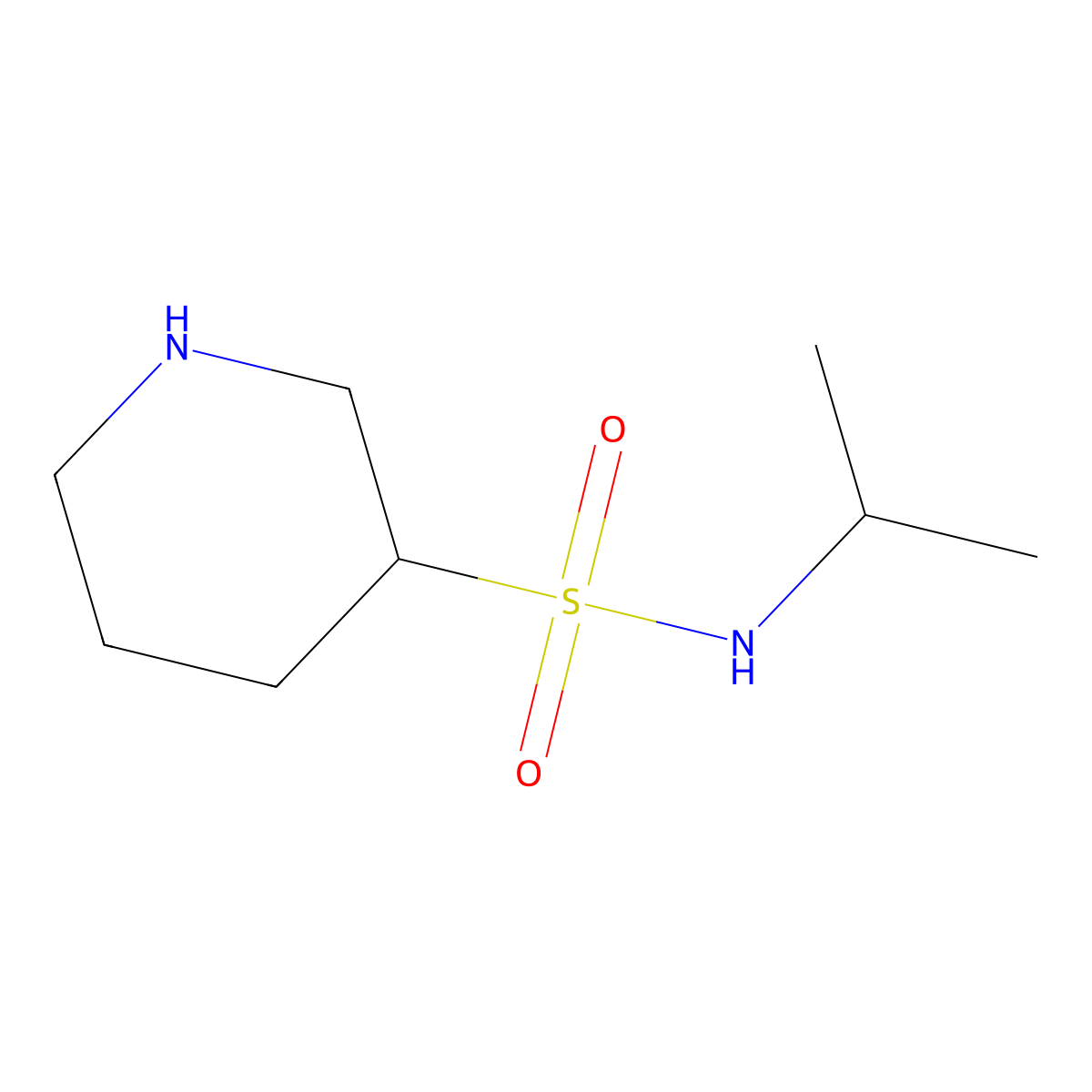 N-(Propan-2-YL)piperidine-3-sulfonamide molecular structure, CAS 1016785-06-0