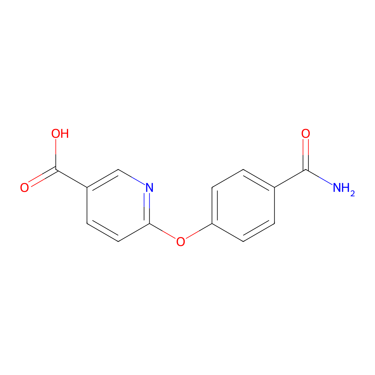 6-(4-Carbamoylphenoxy)pyridine-3-carboxylic acid molecular structure, CAS 1016785-40-2