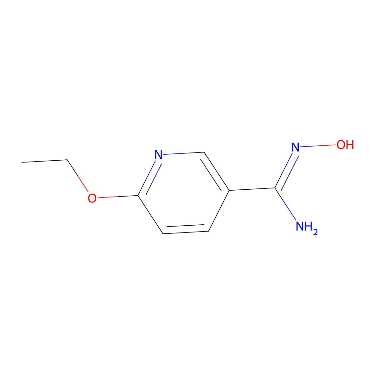 (Z)-6-ethoxy-N'-hydroxypyridine-3-carboximidamide molecular structure, CAS 1016785-58-2