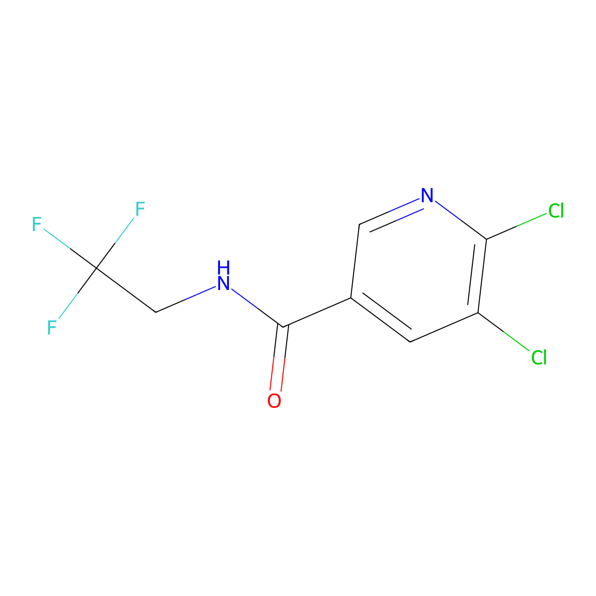 5,6-Dichloro-N-(2,2,2-trifluoroethyl)nicotinamide molecular structure, CAS 1016787-56-6