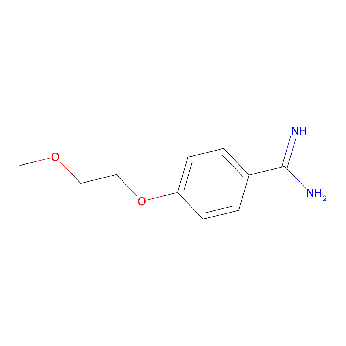 4-(2-Methoxyethoxy)benzene-1-carboximidamide molecular structure, CAS 1016787-71-5