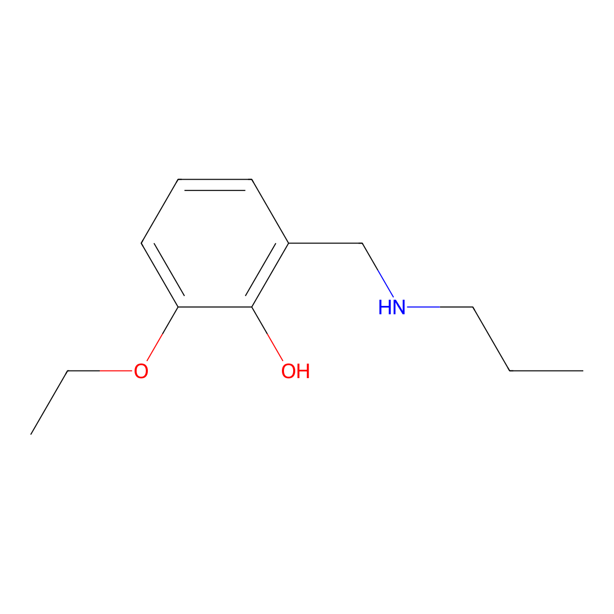 2-Ethoxy-6-[(propylamino)methyl]phenol molecular structure, CAS 1016788-19-4