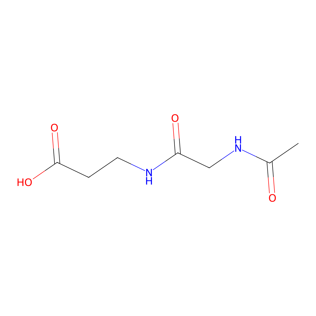 3-((2-Acetamidoacetyl)amino)propanoic acid molecular structure, CAS 1016788-34-3