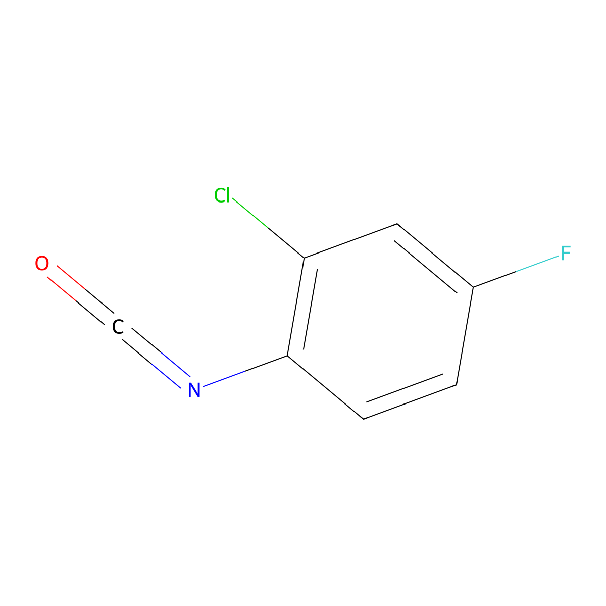 2-Chloro-4-fluoro-1-isocyanatobenzene molecular structure, CAS 1016788-39-8