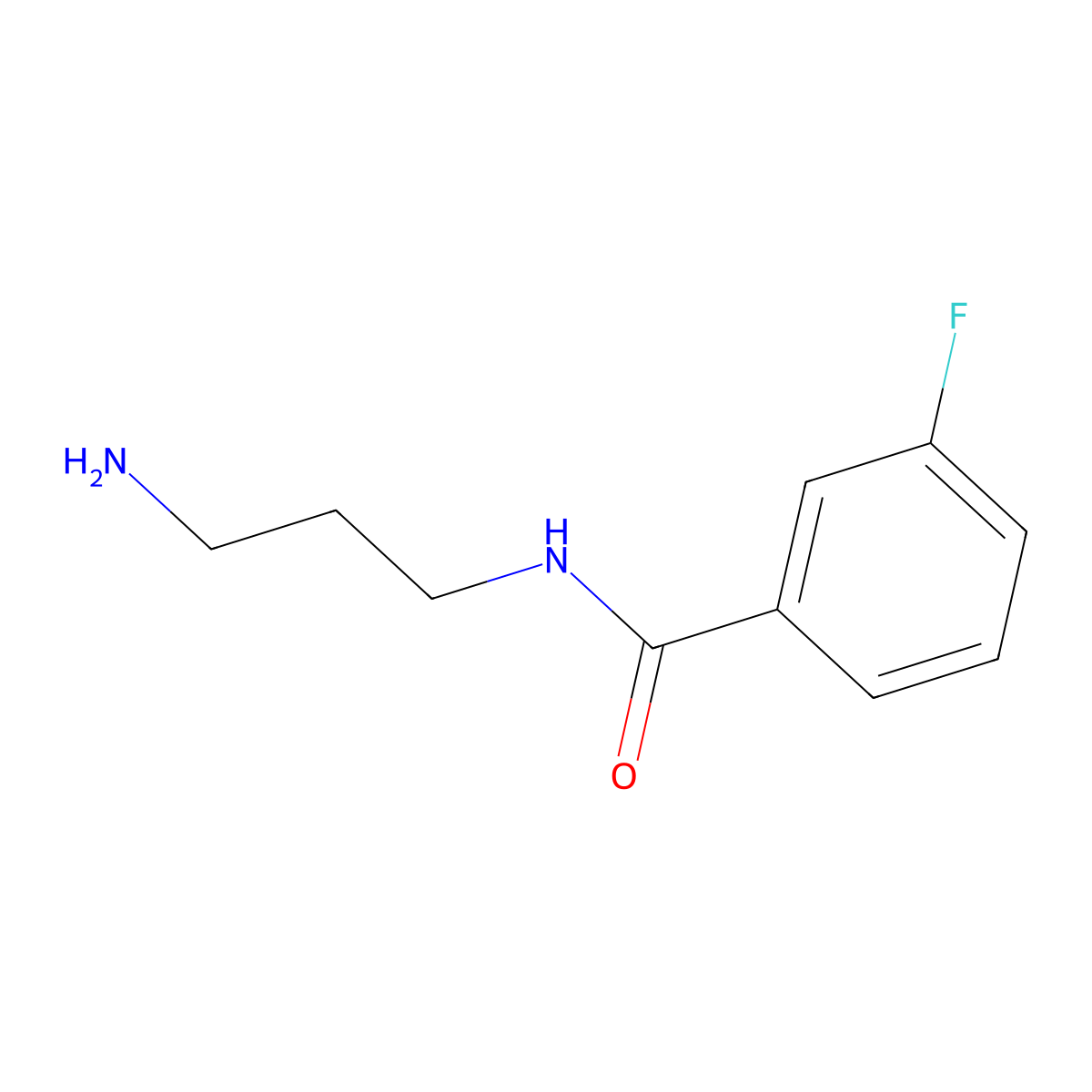 N-(3-aminopropyl)-3-fluorobenzamide molecular structure, CAS 1016788-70-7