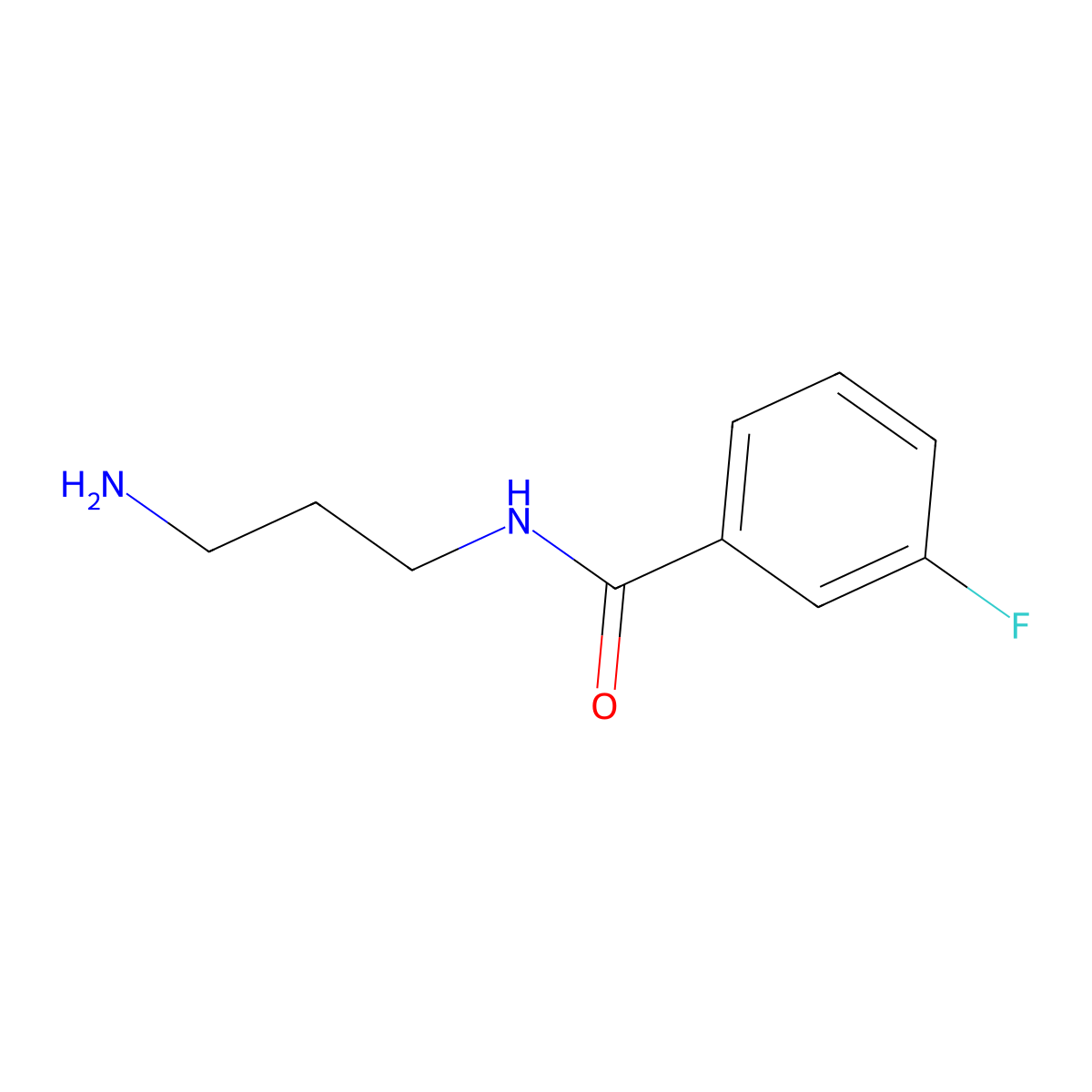 N-(3-aminopropyl)-3-fluorobenzamide molecular structure, CAS 1016788-70-7