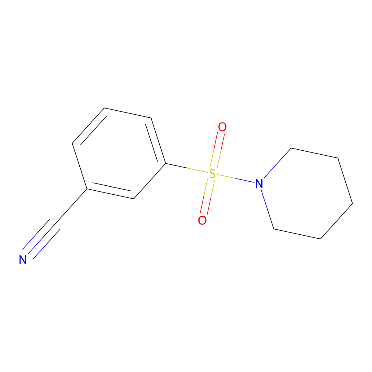 3-(Piperidin-1-ylsulfonyl)benzonitrile molecular structure, CAS 1016789-41-5