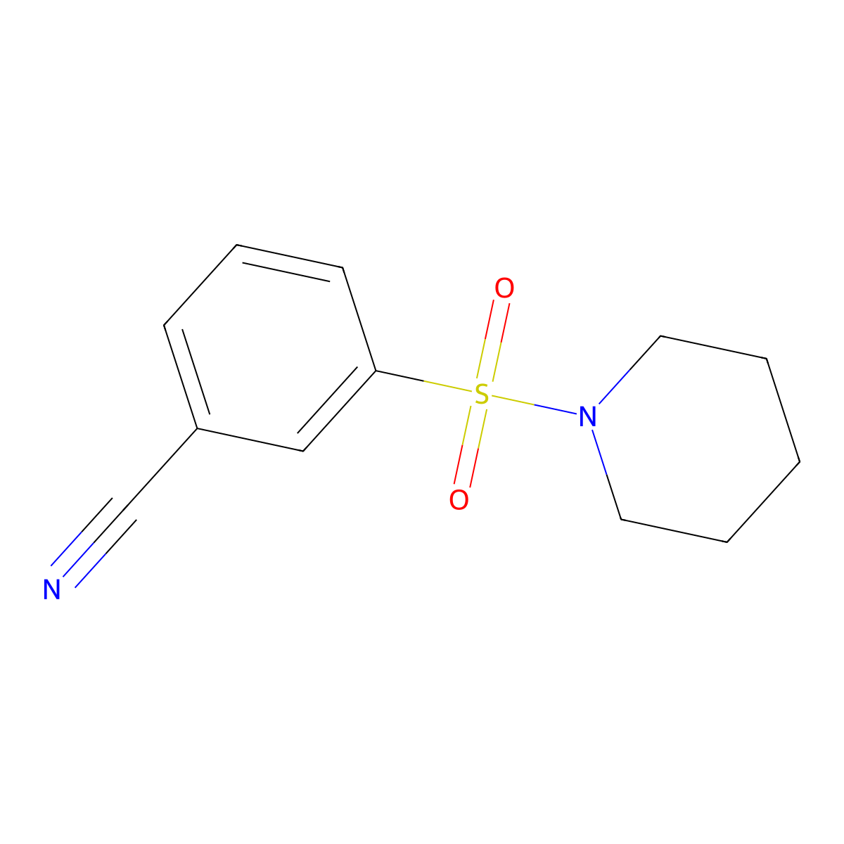 3-(Piperidin-1-ylsulfonyl)benzonitrile molecular structure, CAS 1016789-41-5
