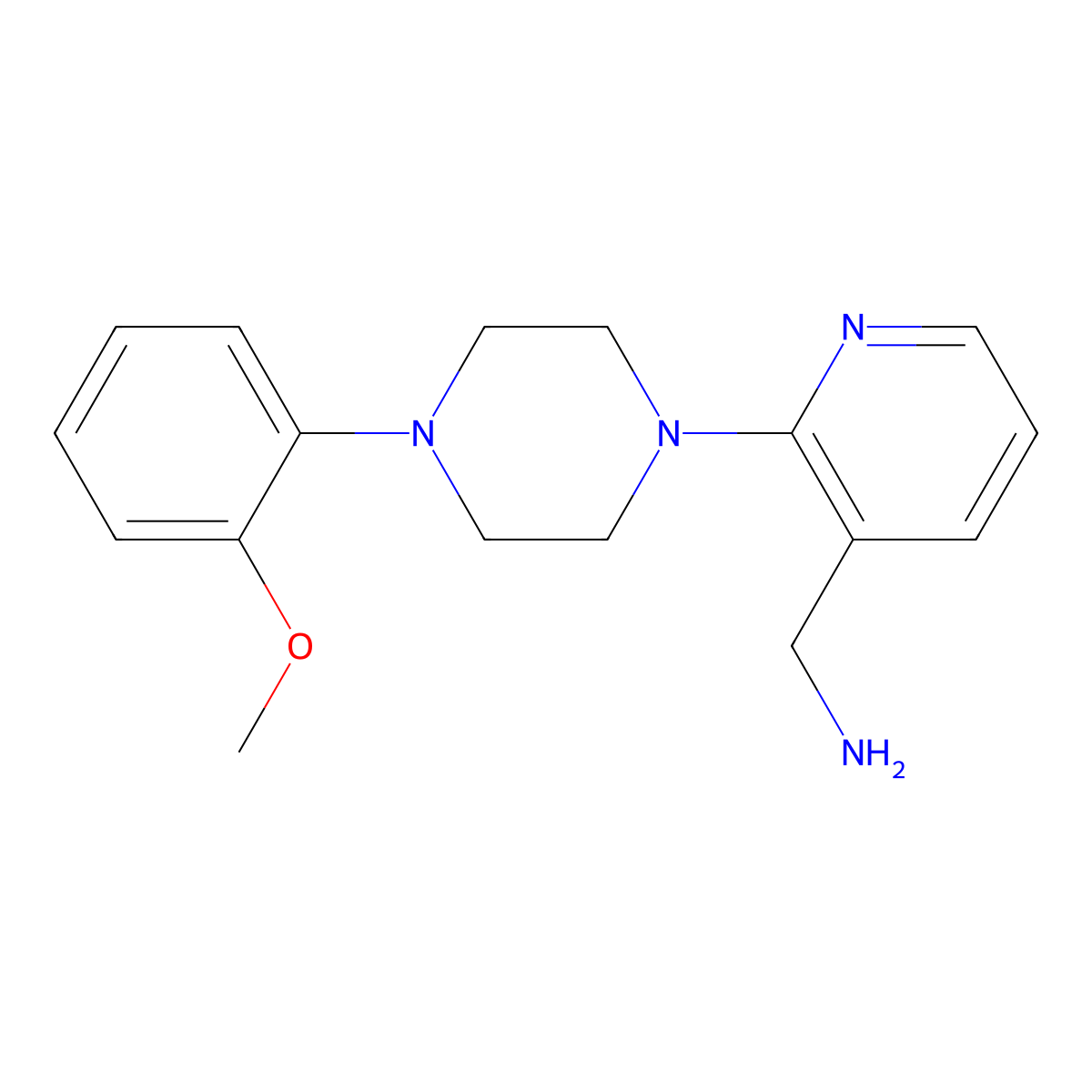 ((2-[4-(2-Methoxyphenyl)piperazin-1-yl]pyridin-3-yl)methyl)amine molecular structure, CAS 1016789-91-5