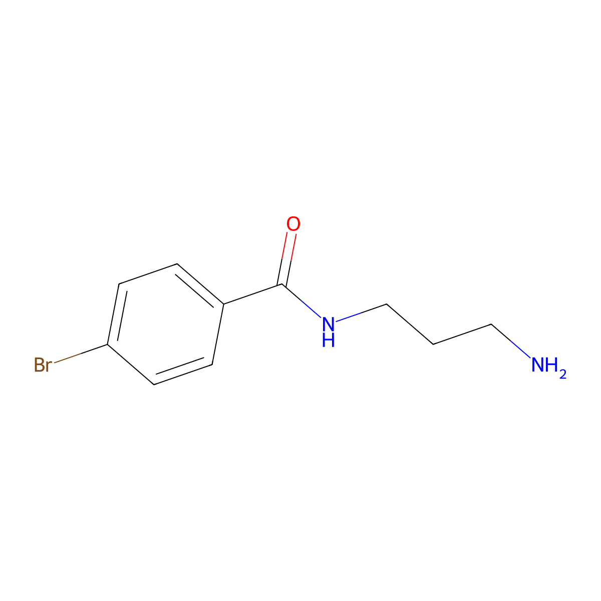 N-(3-aminopropyl)-4-bromobenzamide molecular structure, CAS 1016790-51-4