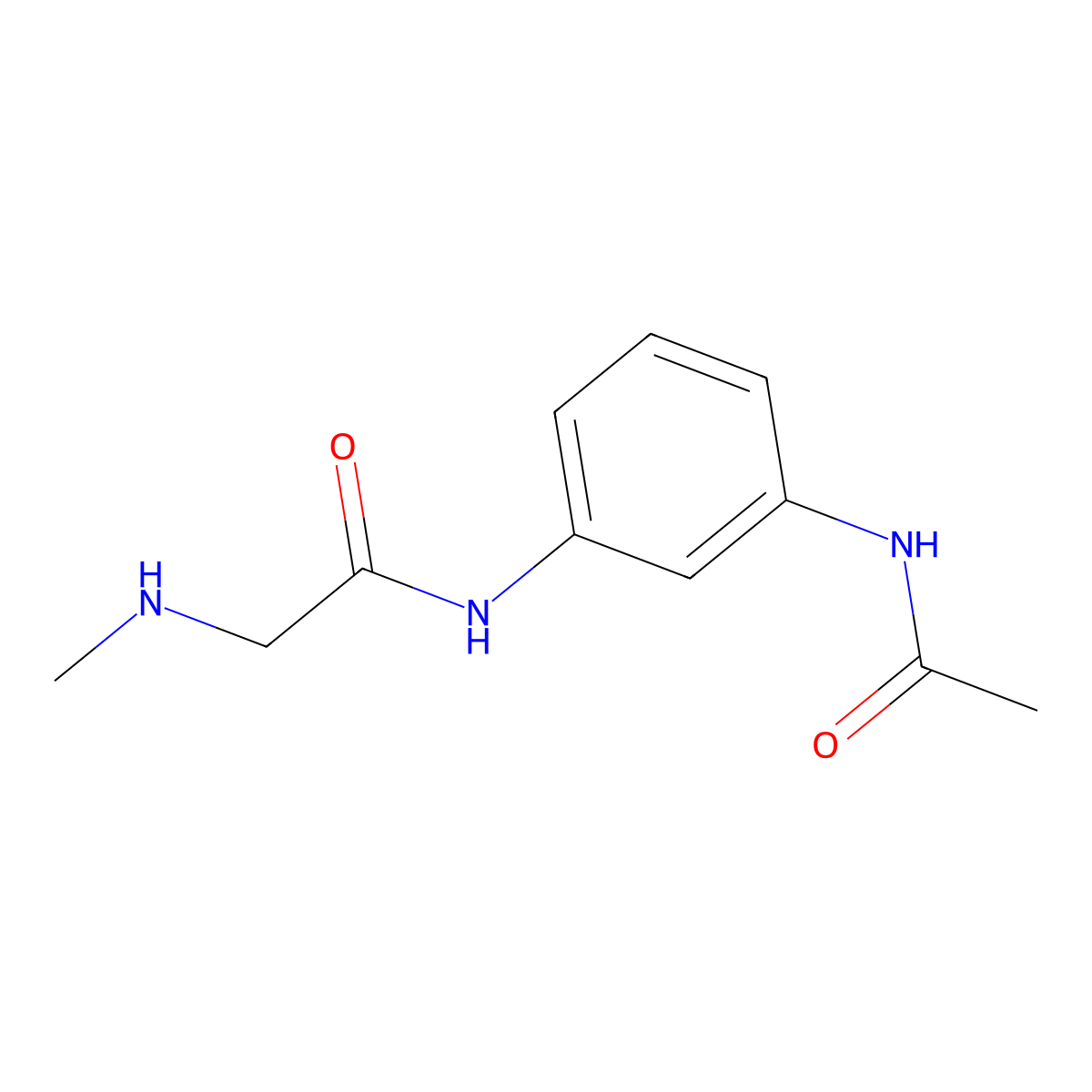 N-(3-acetamidophenyl)-2-(methylamino)acetamide molecular structure, CAS 1016790-65-0