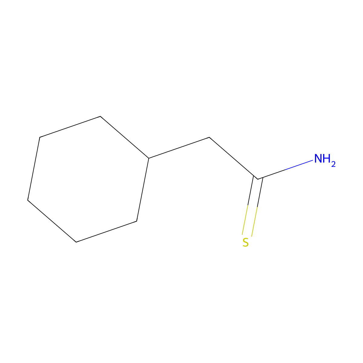 2-Cyclohexylethanethioamide molecular structure, CAS 1016791-35-7