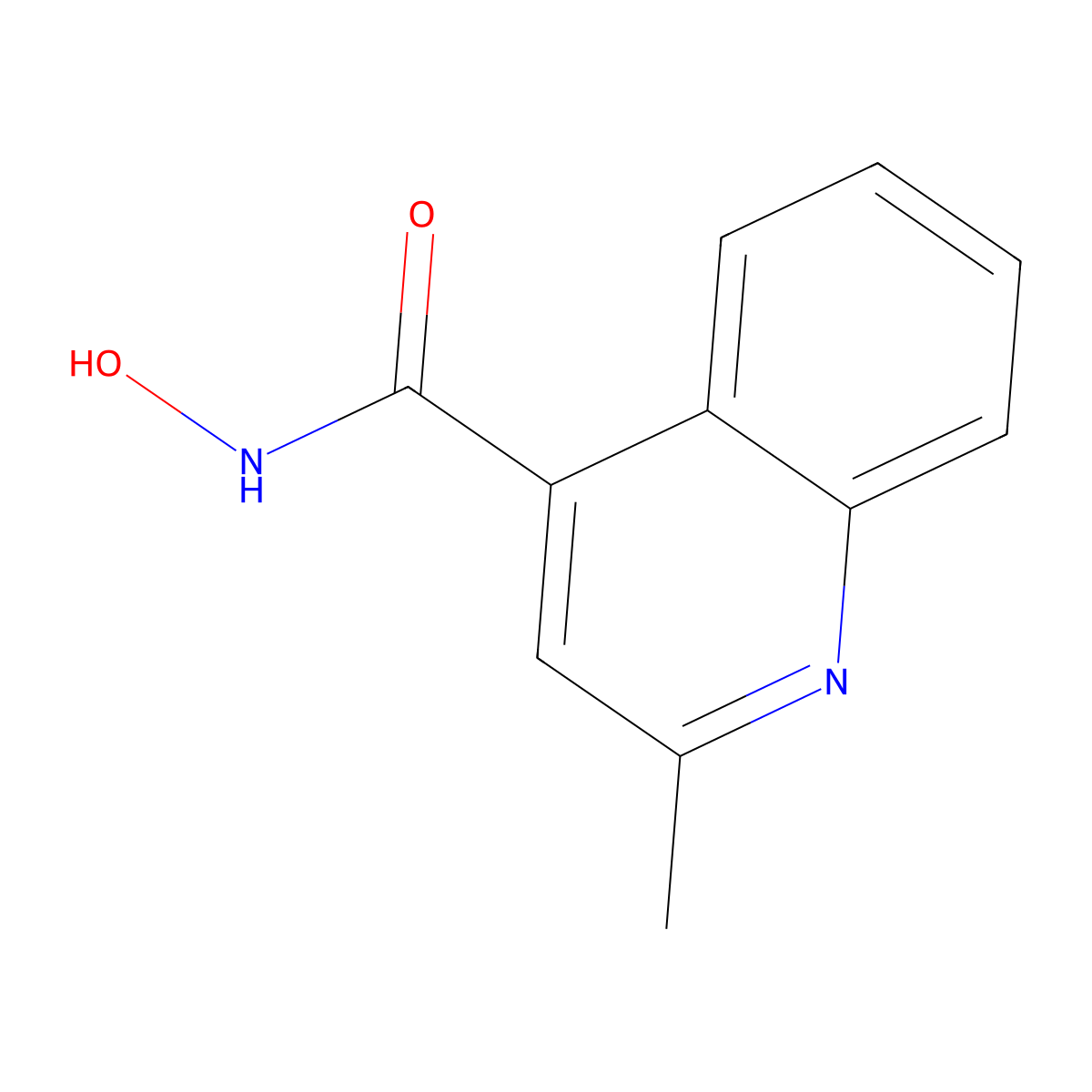 N-hydroxy-2-methylquinoline-4-carboxamide molecular structure, CAS 1016791-55-1