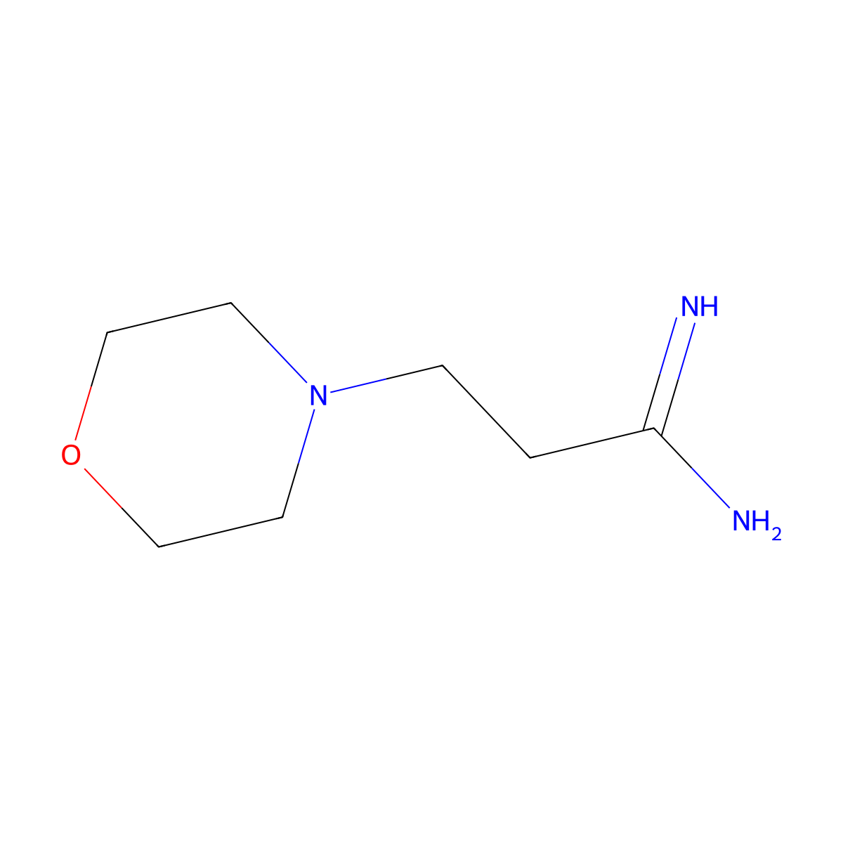 3-(Morpholin-4-yl)propanimidamide molecular structure, CAS 1016791-67-5
