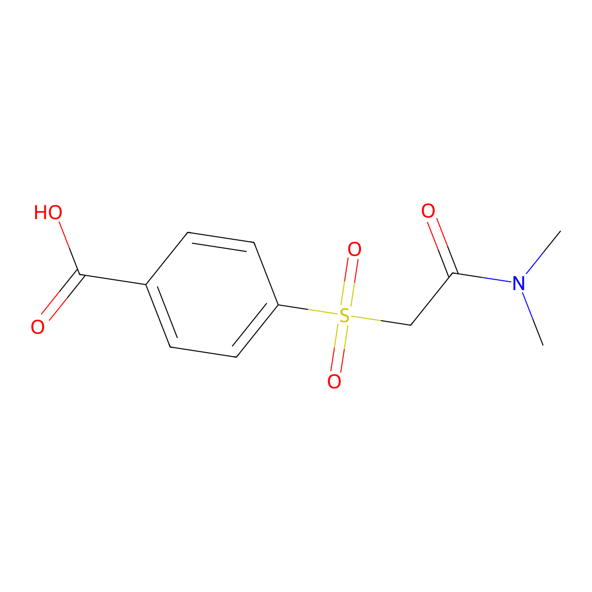 4-[(Dimethylcarbamoyl)methanesulfonyl]benzoic acid molecular structure, CAS 1016792-92-9