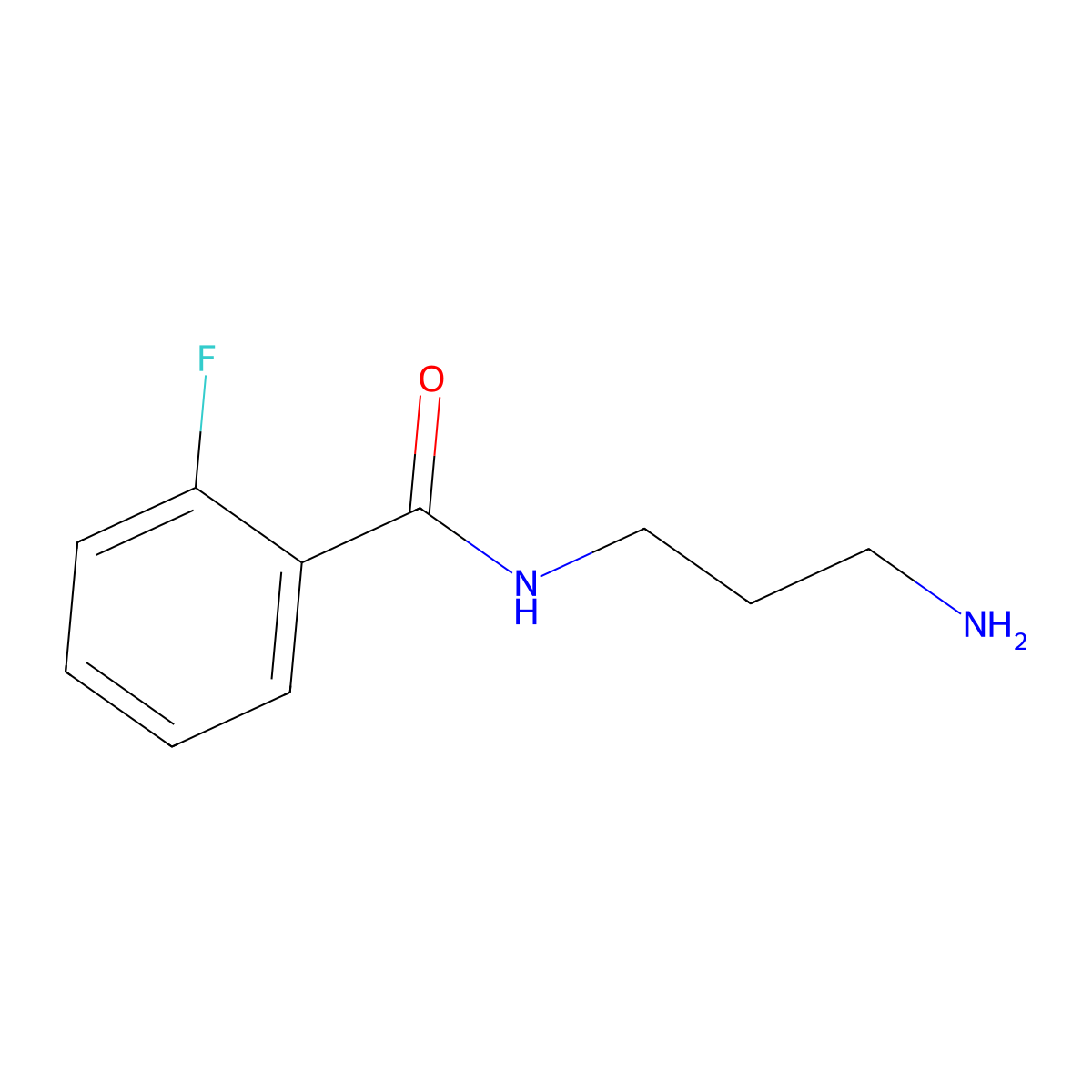 N-(3-aminopropyl)-2-fluorobenzamide molecular structure, CAS 1016795-79-1