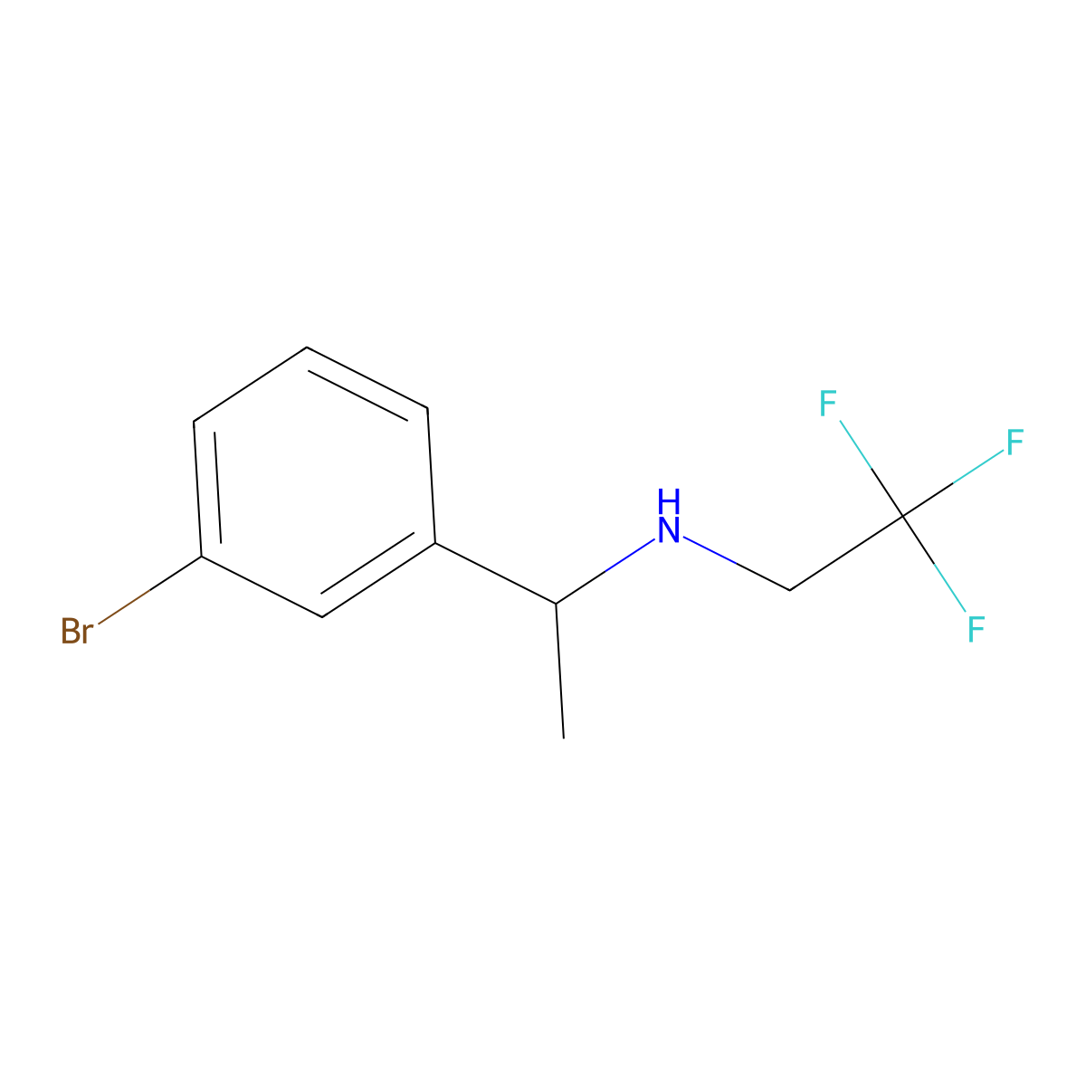 [1-(3-Bromophenyl)ethyl](2,2,2-trifluoroethyl)amine molecular structure, CAS 1016795-97-3