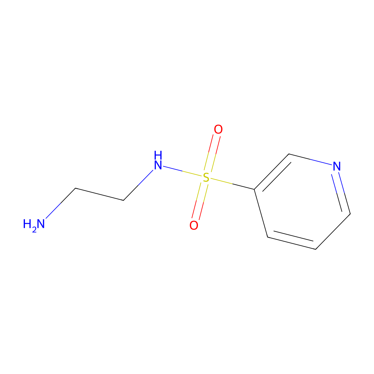 N-(2-aminoethyl)pyridine-3-sulfonamide molecular structure, CAS 1016797-15-1