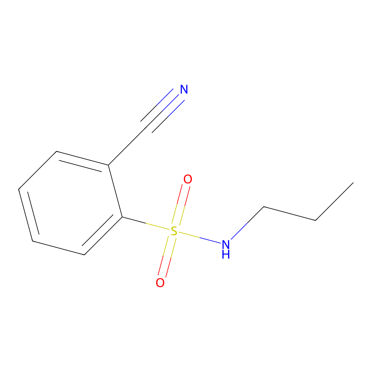 2-cyano-N-propylbenzenesulfonamide molecular structure, CAS 1016797-23-1