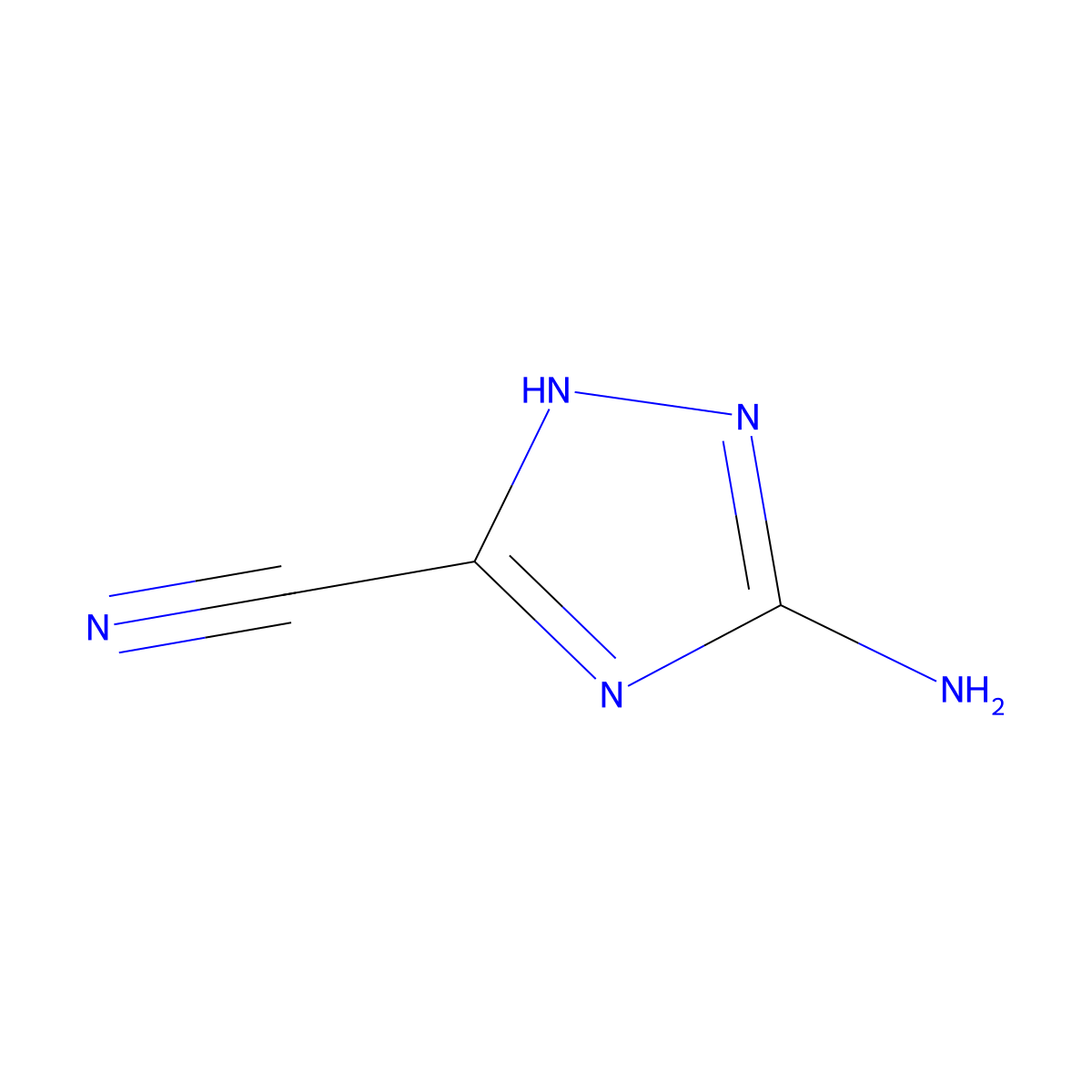 5-amino-1H-1,2,4-triazole-3-carbonitrile molecular structure, CAS 1016798-54-1