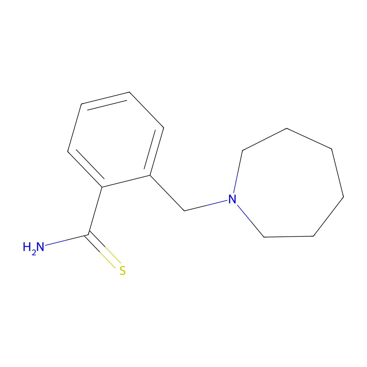 2-(Azepan-1-ylmethyl)benzene-1-carbothioamide molecular structure, CAS 1016798-56-3
