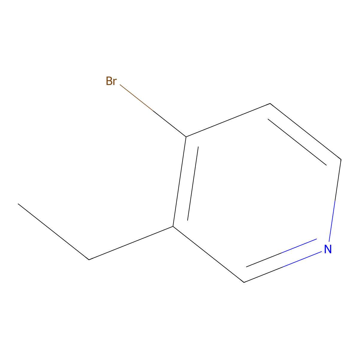 4-Bromo-3-ethylpyridine molecular structure, CAS 10168-60-2