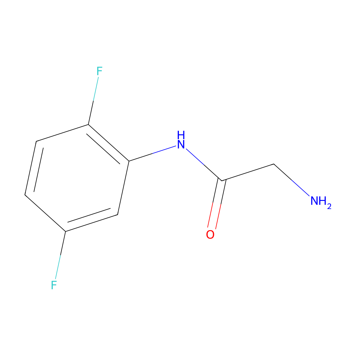 2-Amino-N-(2,5-difluorophenyl)acetamide molecular structure, CAS 1016800-19-3