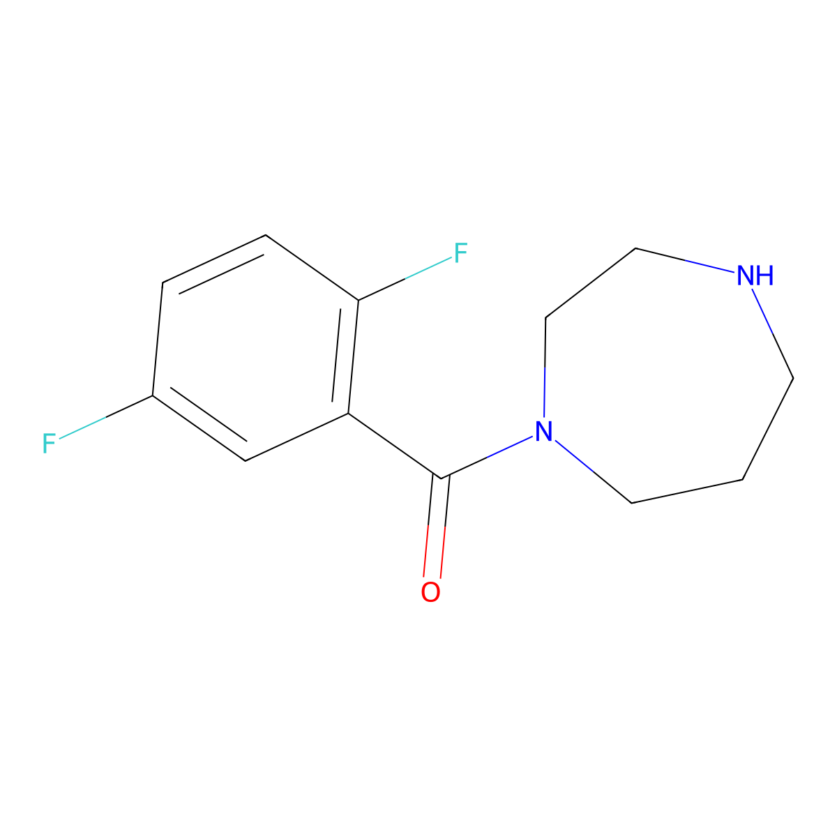 1-(2,5-Difluorobenzoyl)-1,4-diazepane molecular structure, CAS 1016800-39-7