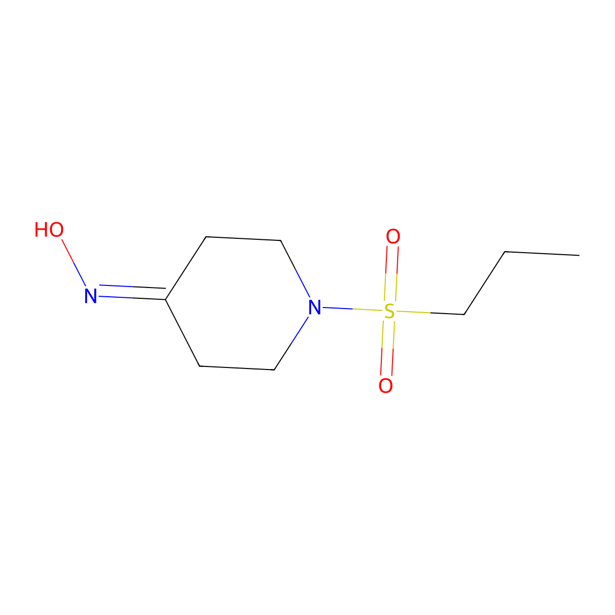 N-[1-(propane-1-sulfonyl)piperidin-4-ylidene]hydroxylamine molecular structure, CAS 1016800-97-7