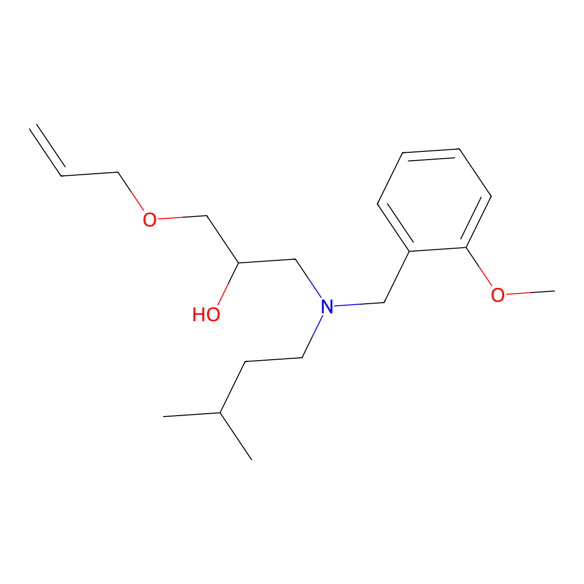 [2-Hydroxy-3-(prop-2-EN-1-yloxy)propyl][(2-methoxyphenyl)methyl](3-methylbutyl)amine molecular structure, CAS 1016804-07-1