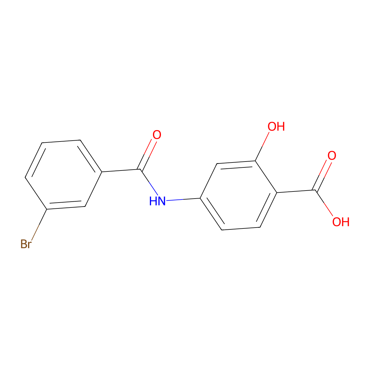 4-(3-Bromobenzamido)-2-hydroxybenzoic acid molecular structure, CAS 1016804-16-2