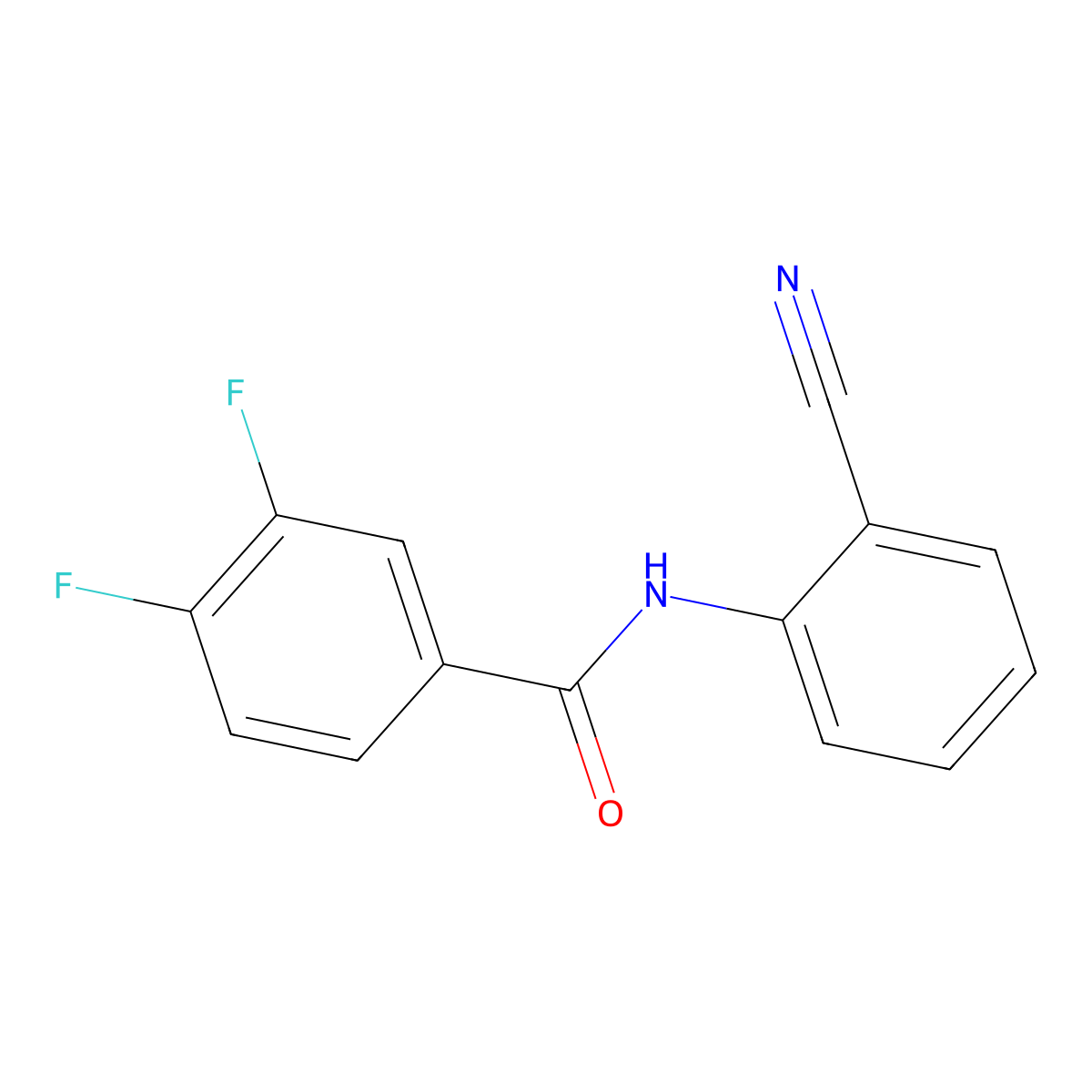 N-(2-Cyanophenyl)-3,4-difluorobenzamide molecular structure, CAS 1016804-69-5