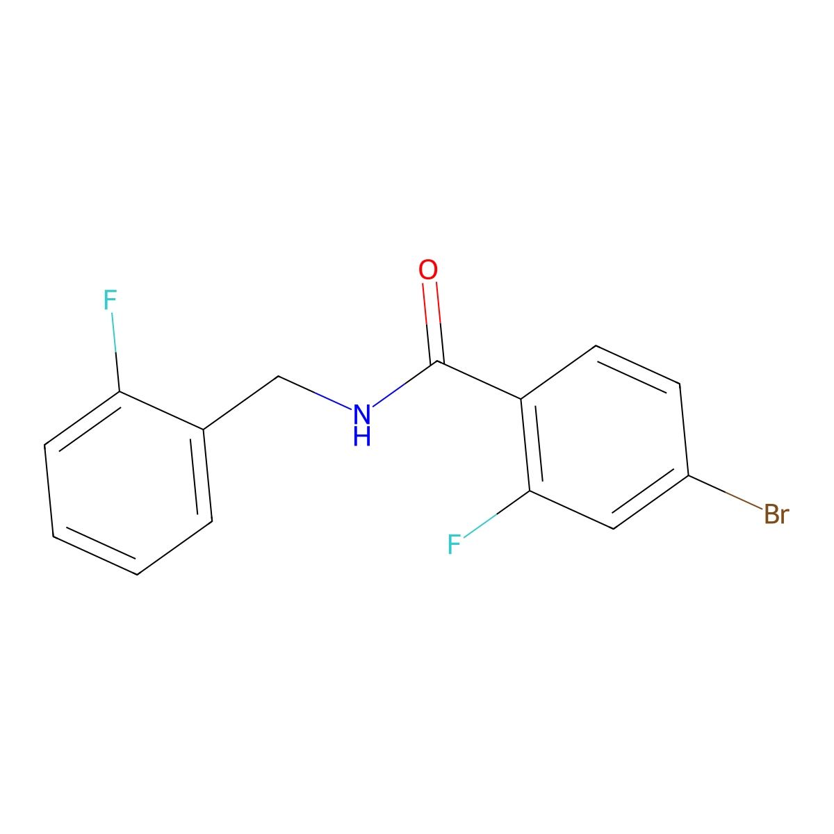 4-bromo-2-fluoro-N-[(2-fluorophenyl)methyl]benzamide molecular structure, CAS 1016805-81-4