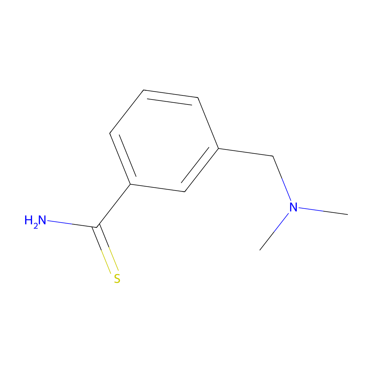 3-[(Dimethylamino)methyl]benzenecarbothioamide molecular structure, CAS 1016805-98-3