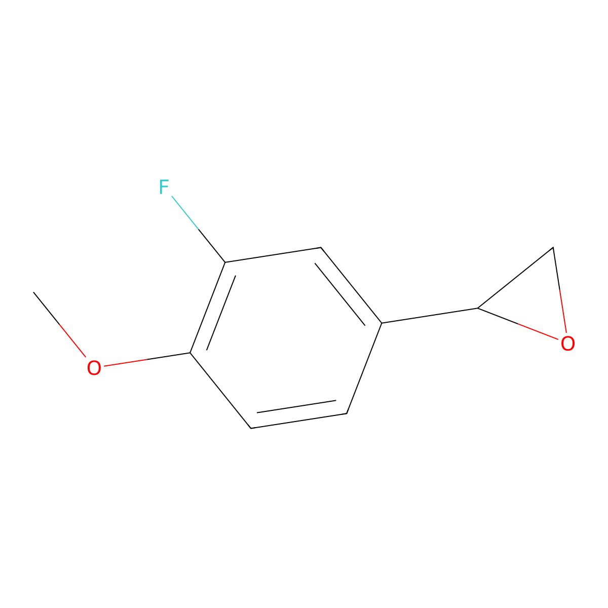 2-(3-Fluoro-4-methoxyphenyl)oxirane molecular structure, CAS 1016806-32-8