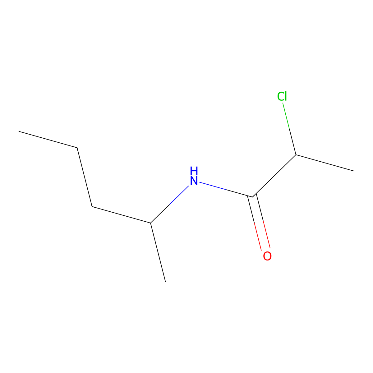 2-chloro-N-(pentan-2-yl)propanamide molecular structure, CAS 1016808-29-9