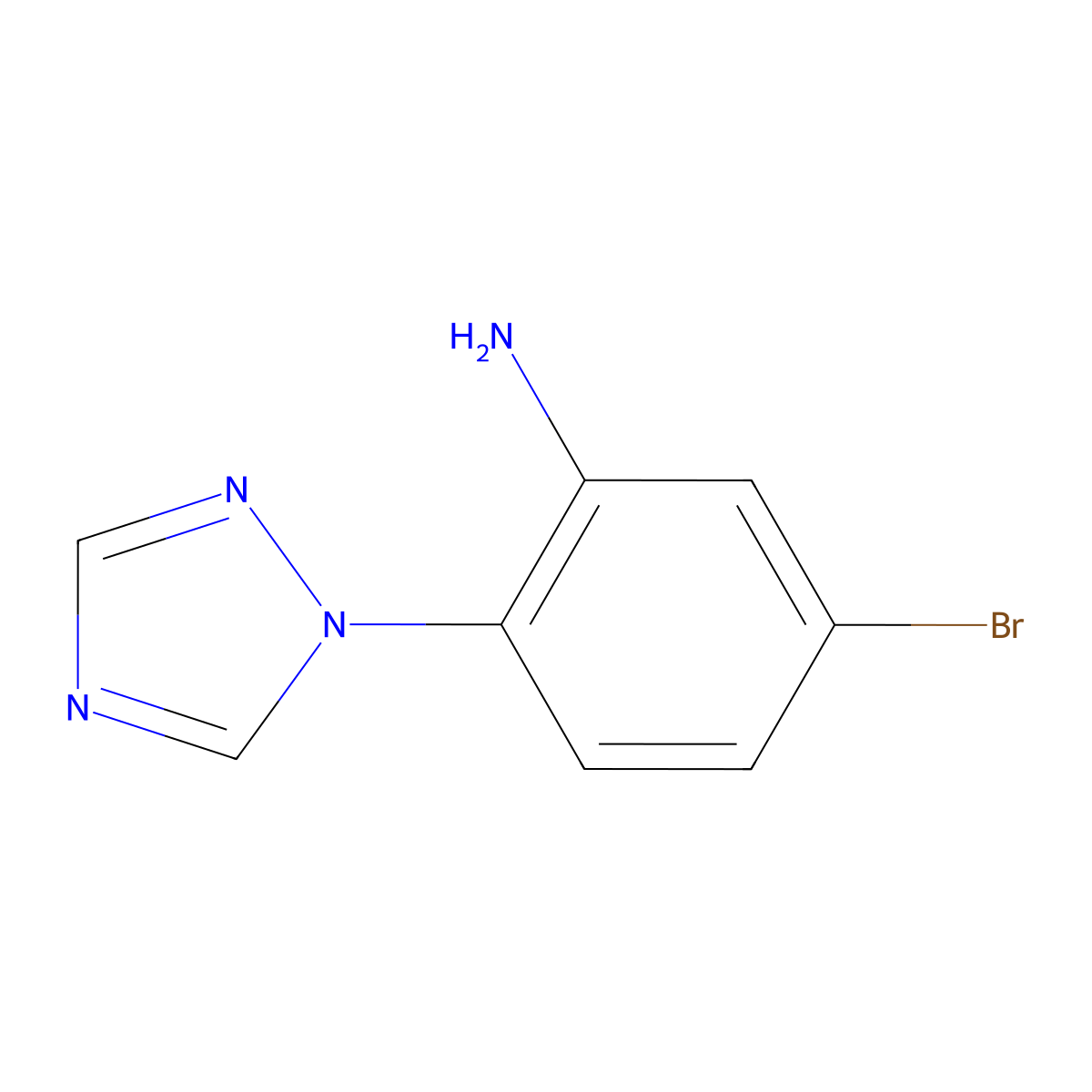 5-bromo-2-(1H-1,2,4-triazol-1-yl)aniline molecular structure, CAS 1016809-06-5