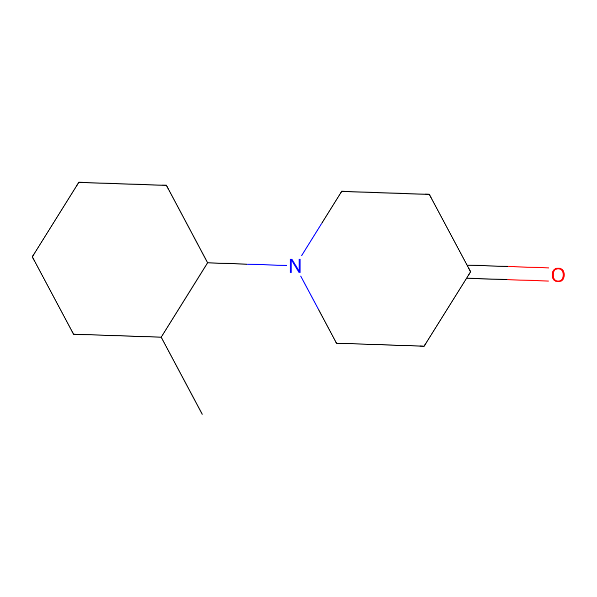 1-(2-Methylcyclohexyl)piperidin-4-one molecular structure, CAS 1016809-42-9