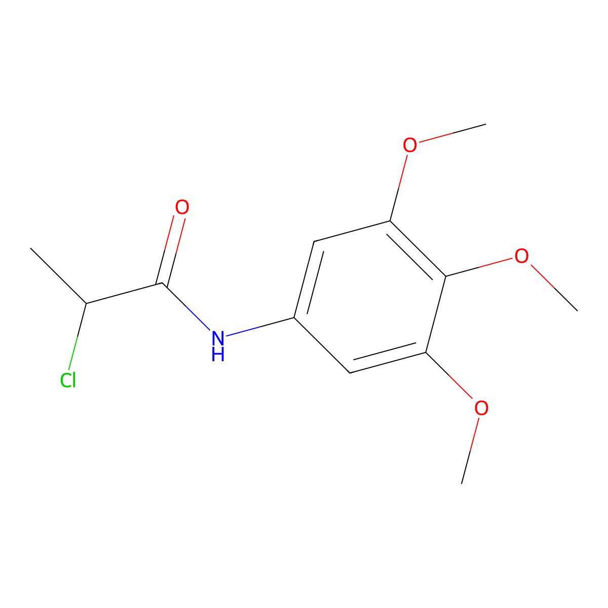 2-chloro-N-(3,4,5-trimethoxyphenyl)propanamide molecular structure, CAS 1016810-65-3