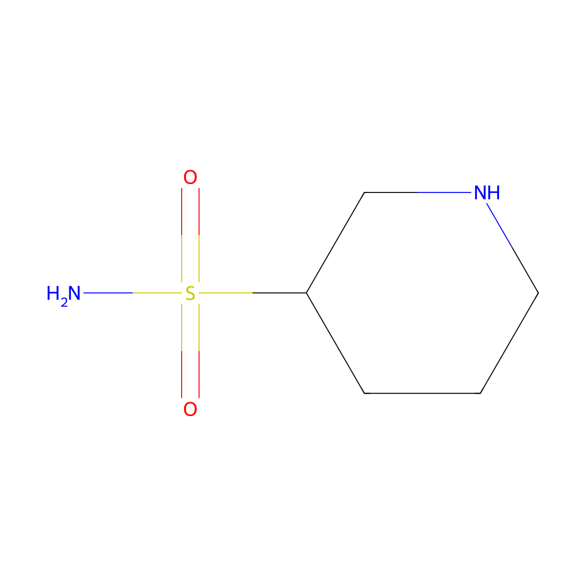 Piperidine-3-sulfonamide molecular structure, CAS 1016811-80-5